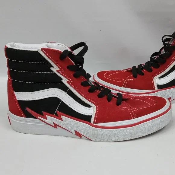 VANS Sk8-Hi Bolt Skate Lightning Bolt 721454 Canvas High Top Size 5.5 - Picture 2 of 13